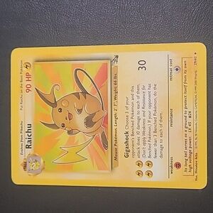 1990’s vintage holo Raichu Pokémon card 29/62